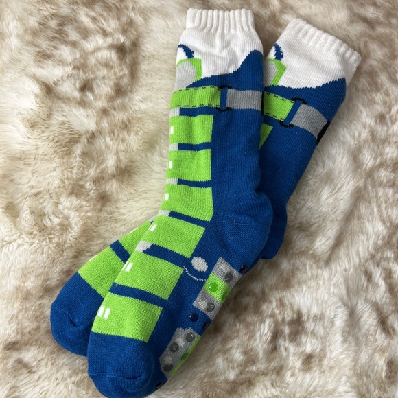 Sherpa-Lined Ski Boot Slipper Socks, Never Worn, sz. L - Picture 2 of 6